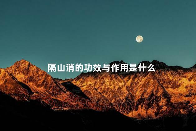 隔山消的功效与作用是什么