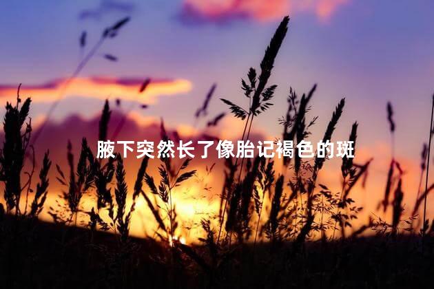 腋下突然长了像胎记褐色的斑