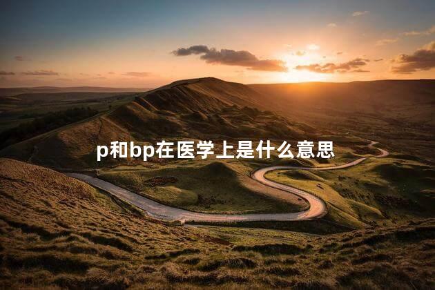 p和bp在医学上是什么意思