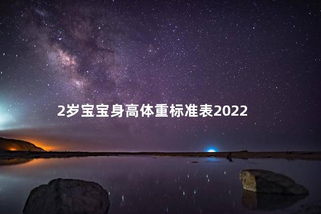 2岁宝宝身高体重标准表2022