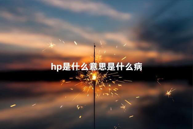 hp是什么意思是什么病