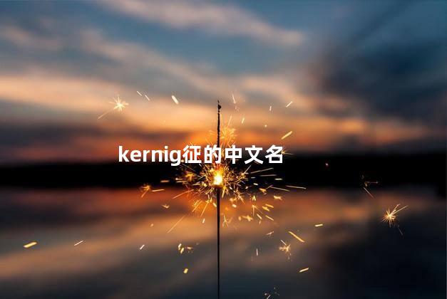 kernig征的中文名