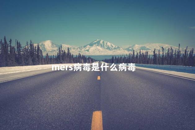 mers病毒是什么病毒