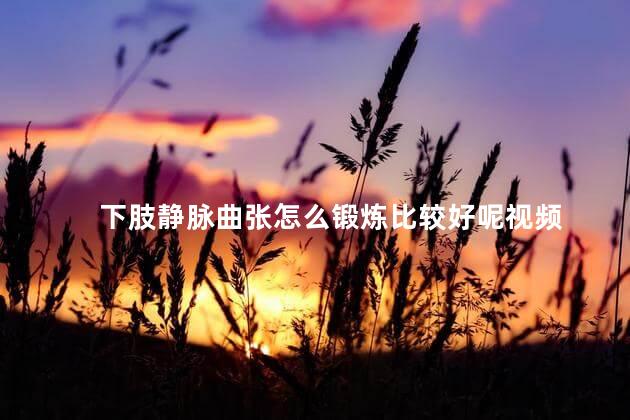 下肢静脉曲张怎么锻炼比较好呢视频