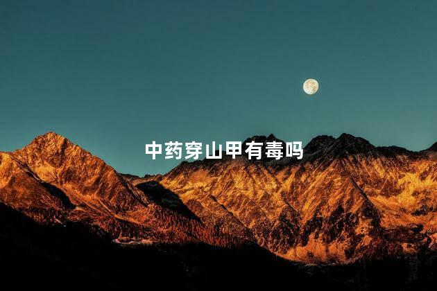 中药穿山甲有毒吗