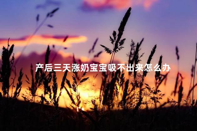 产后三天涨奶宝宝吸不出来怎么办