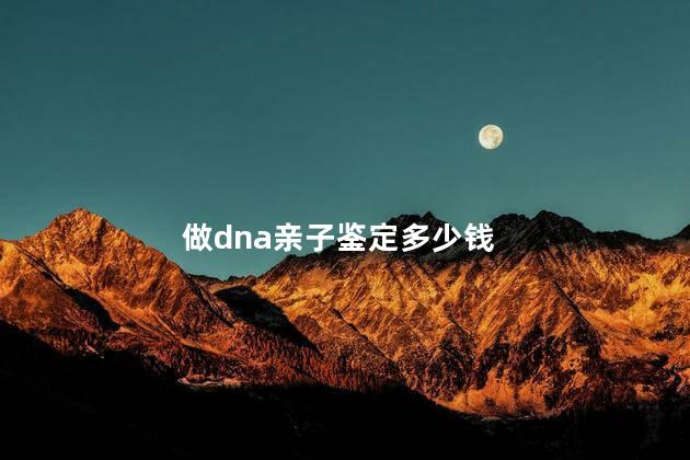 做dna亲子鉴定多少钱