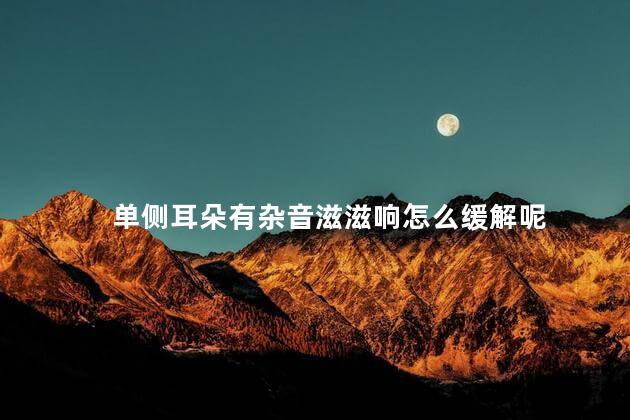 单侧耳朵有杂音滋滋响怎么缓解呢