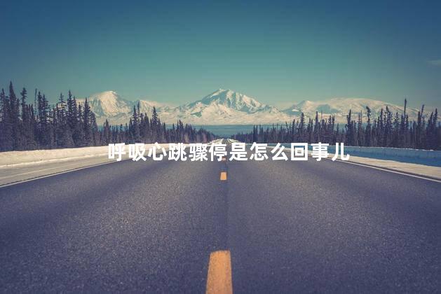 呼吸心跳骤停是怎么回事儿