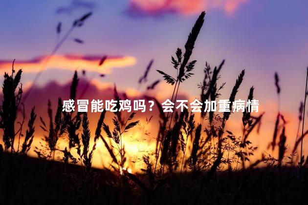 感冒能吃鸡吗？会不会加重病情