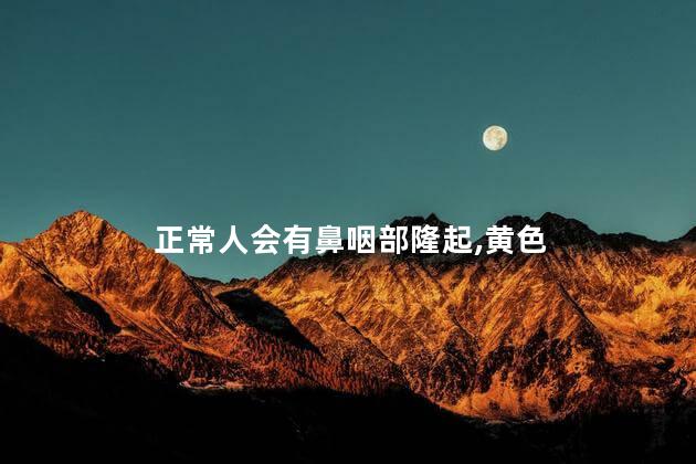 正常人会有鼻咽部隆起,黄色