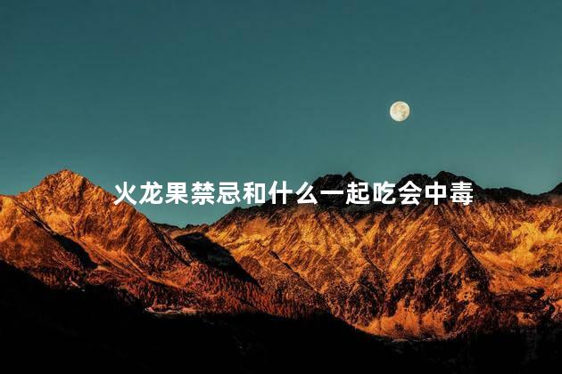 火龙果禁忌和什么一起吃会中毒