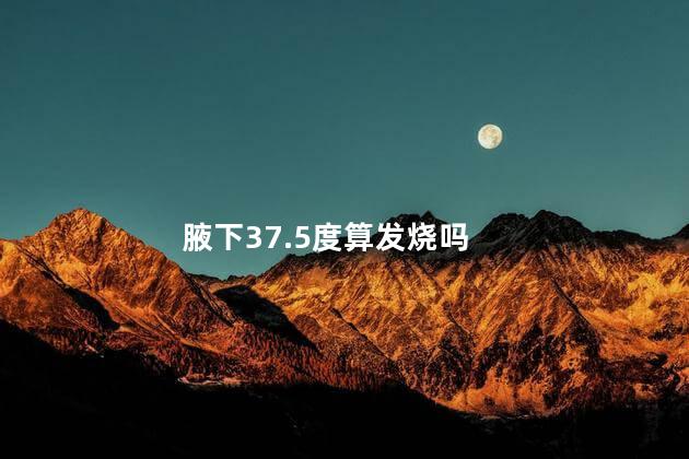 腋下37.5度算发烧吗