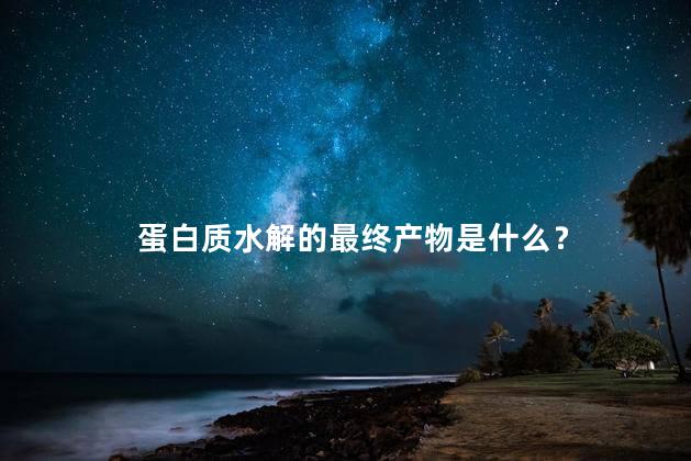 蛋白质水解的最终产物是什么？蛋白质水解的最终产物是什么氨基酸