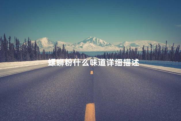 螺蛳粉什么味道详细描述