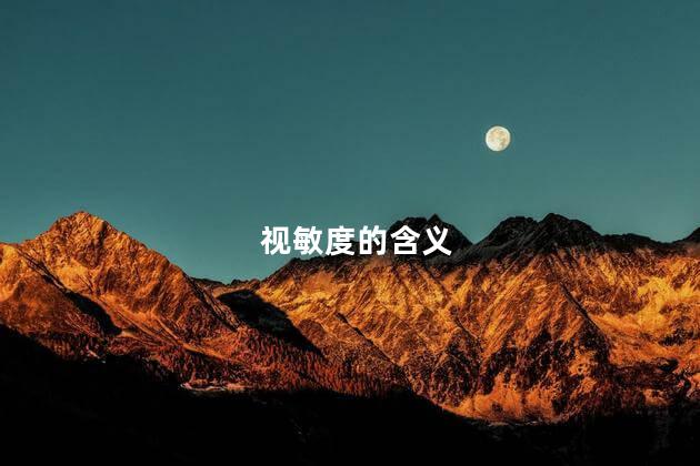 视敏度的含义